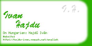 ivan hajdu business card
